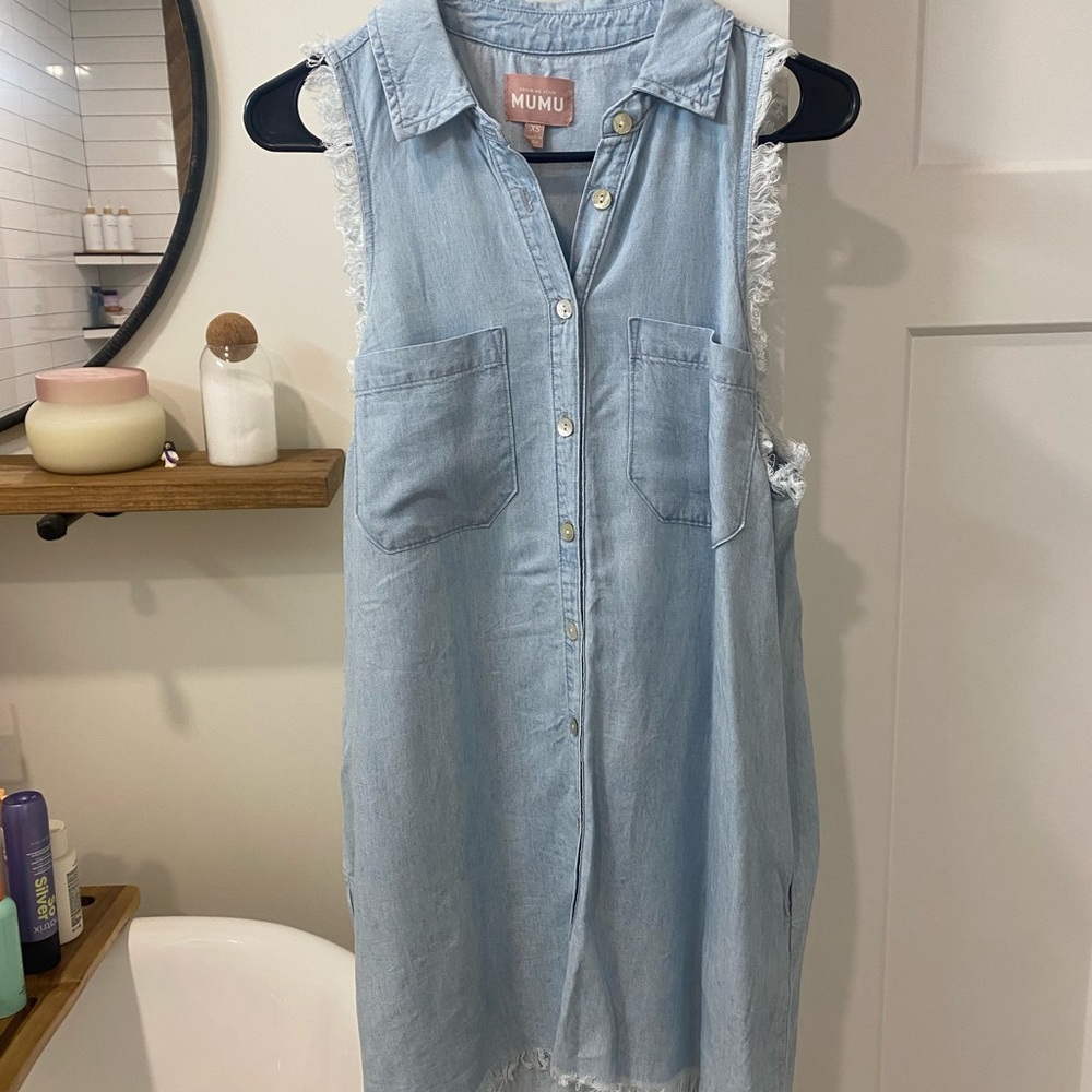 Show Me Your MuMu Light Blue Sleeveless Dress
